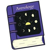 Purple book of astrology vector