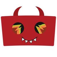 Cute devil face mask vector