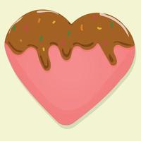 Sweet heart cake vector