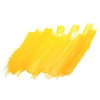 Hand draw yellow brush stroke watercolor design vector