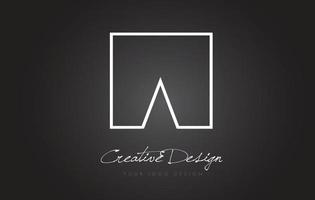 A Square Frame Letter Logo Design with Black and White Colors. vector