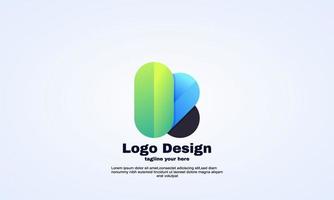 abstract initial K logo design concept vector