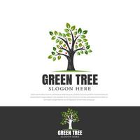 The tree icon concept logo of the tree of life is stylish with leaves, perfect for your business use vector