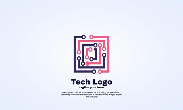 stock technology design logo computer data related business vector
