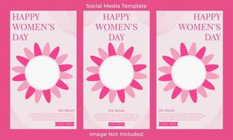 international women's day social media stories template vector