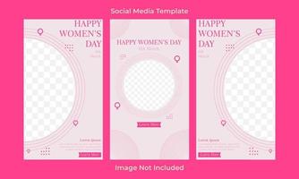 diseño de plantilla de historias de redes sociales del día internacional de la mujer vector