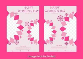 happy international women day flyer template vector