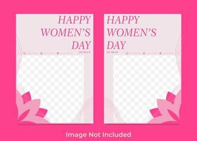 happy international women day flyer template vector