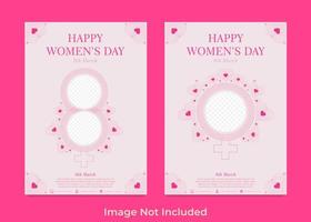 happy international women day flyer template vector