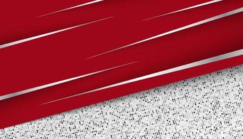 línea abstracta plata clara con fondo de capas superpuestas rojas vector