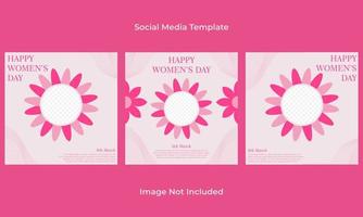 plantilla de publicación de redes sociales del día internacional de la mujer vector