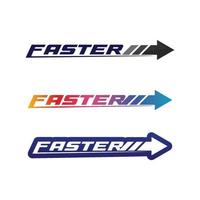 Faster Logo Template vector icon