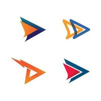 Faster Logo Template vector icon design set arrows