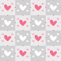 Heart shaped seamless pattern in Valentine's theme. designed in doodle style vector