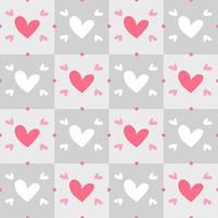 patrón transparente en forma de corazón en el tema de San Valentín. diseñado en estilo garabato vector