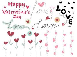 valentines day element illustration for valentine theme decoration vector