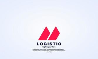 abstract idea logistic logo arrow design template vector