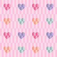 Heart shaped seamless pattern in Valentine's theme. designed in doodle style vector