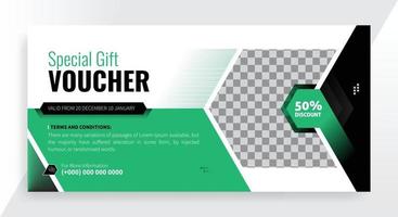 Business Gift Voucher Template, Coupon Design, Discount Voucher, and Gift Card Template. Company Voucher Design. vector