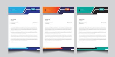 Professional Corporate Letterhead Design. Simple And Clean Print Ready Letterhead or Pad Vector Template.