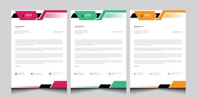 Letterhead Design. Professional Business Letterhead Template for Office, Agency, and Company. Office Pad Design vector