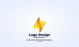 Ilustración de vector de diseño abstracto de logotipo flash creativo