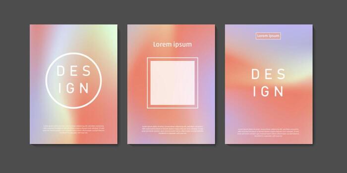Abstract gradient mesh banner collection. gradient background for wall decoration and prints. vector