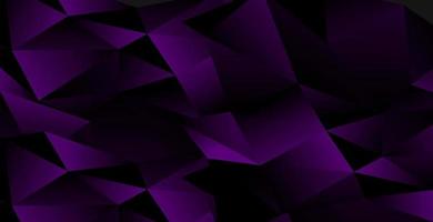 Realistic dark purple background with low poly shape and shadow. Abstract purple banner