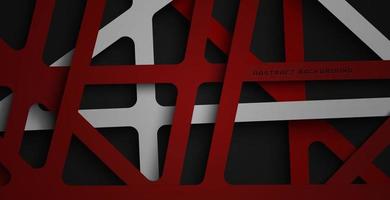 Abstract red and silver background with deep shadow and texture, luxury line background concept. vector