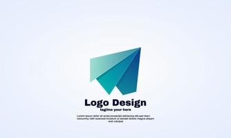 abstract idea triangle logo template modern illustration vector