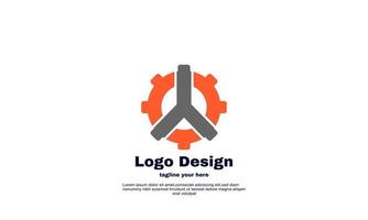 diseño de logotipo de engranaje vectorial colorido