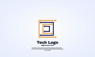 plantilla de logotipo de diseño de tecnología de stock negocios relacionados con datos informáticos vector