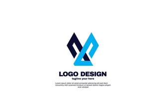 stock vector abstract best idea simple company business logo design template blue navy color