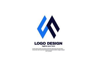 awesome blue navy color best inspiration modern company business logo design template vector