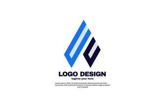 awesome blue navy color inspiration modern company business logo design template vector