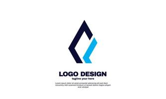 awesome best inspiration modern company business logo design blue navy color vector