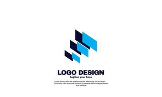 awesome creative idea best elegant business company logo blue navy color vector