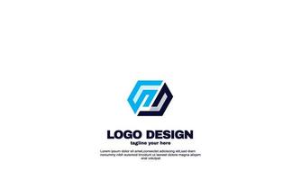 stock vector resumen idea creativa mejor lindo colorido negocio empresa logotipo diseño plantilla color azul marino