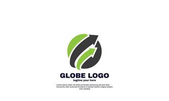 abstract globe logo colorful vector