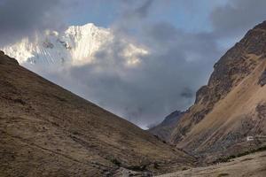 Salkantay mountain is the highest peak in Vilcabamba mountain range. Andes, Peru. photo