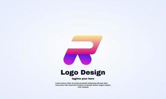 stock abstract financial initial R logo design vector