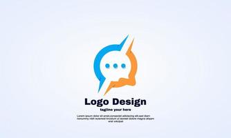 discusión vectorial logotipo dividido símbolo de chat de color