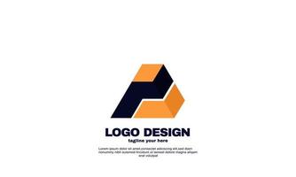 abstract creative best logo powerful geometric company logo design template vector