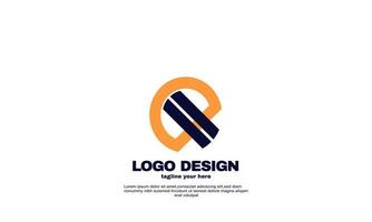 abstract best simple and powerful geometric business company logo design vector