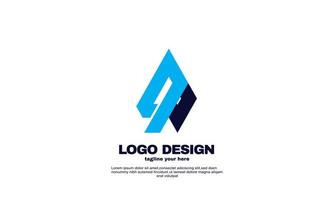 resumen mejor idea plantilla de diseño de logotipo de empresa de negocios simple color azul marino vector