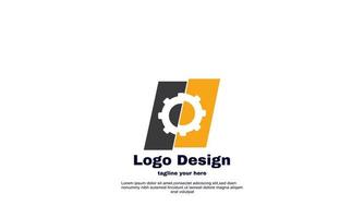 diseño de logotipo de engranaje vectorial de stock colorido vector