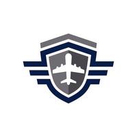 aircraft navigation shield logo vector