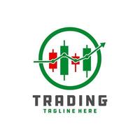 digital trading chart logo vector