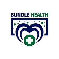 health symbol logo design vector