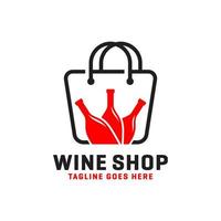 logotipo de la tienda de vinos o licores vector